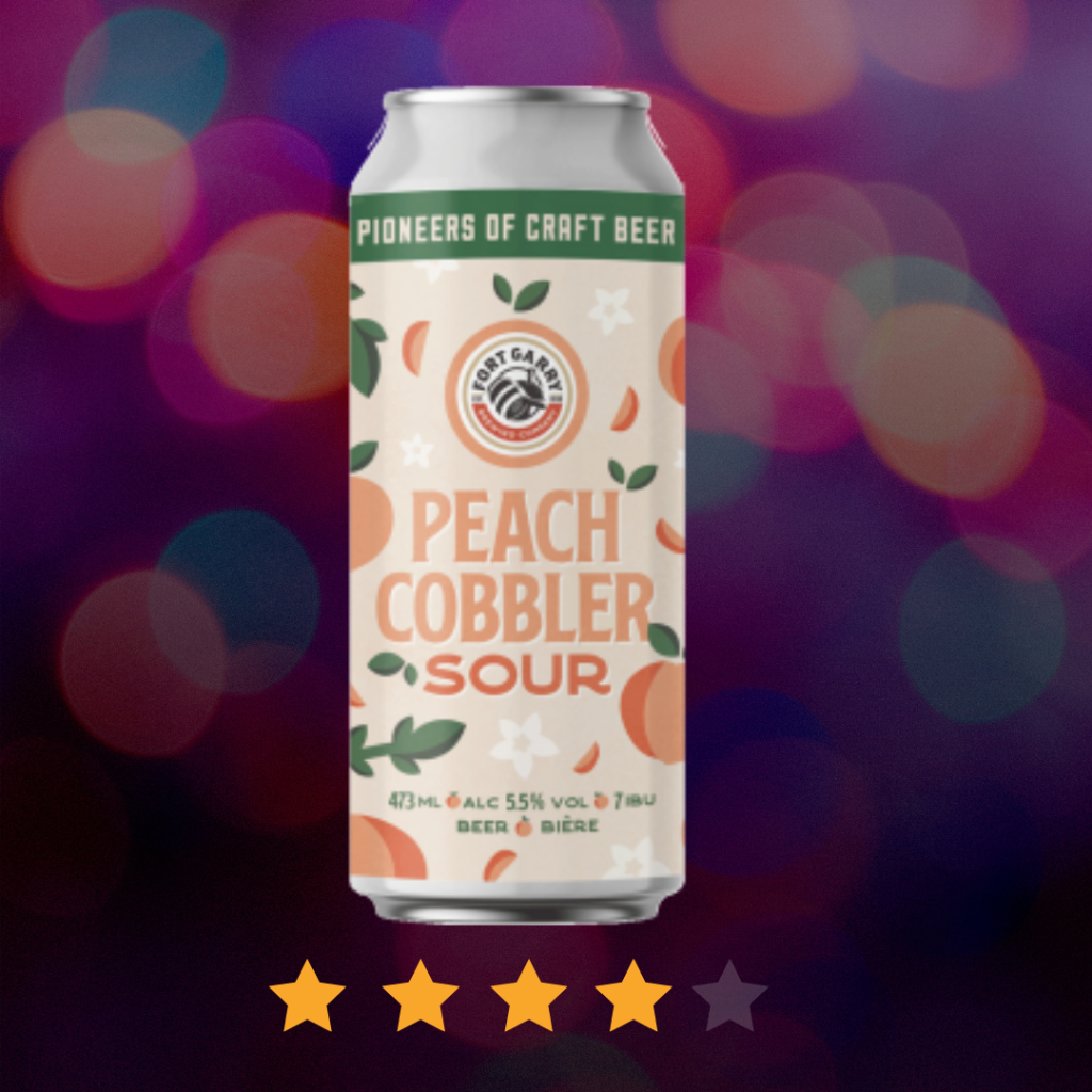 peach cobbler sour beer can fort garry brewing 4 out of 5 star